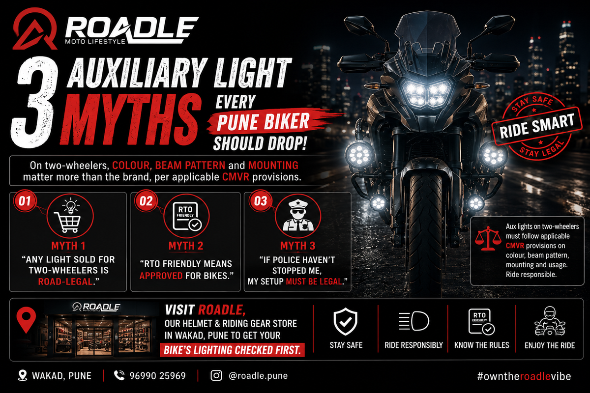Auxiliary Lights for Bikes in India: RTO Rules & Buying Guide