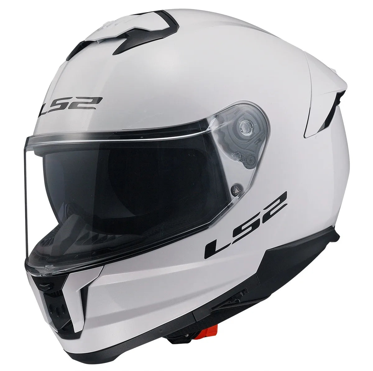 LS2 Stream 2 Full Face Helmet, Best Affordable Race Helmet in India, Clear Visor Stylish Graphics Helmet safe for indian roads, Top LS2 Helmet in Gloss White Color for Indian Motorcycle Bikes like Royal Enfield, KTM, Yezdi, Pulsar, Triumph,