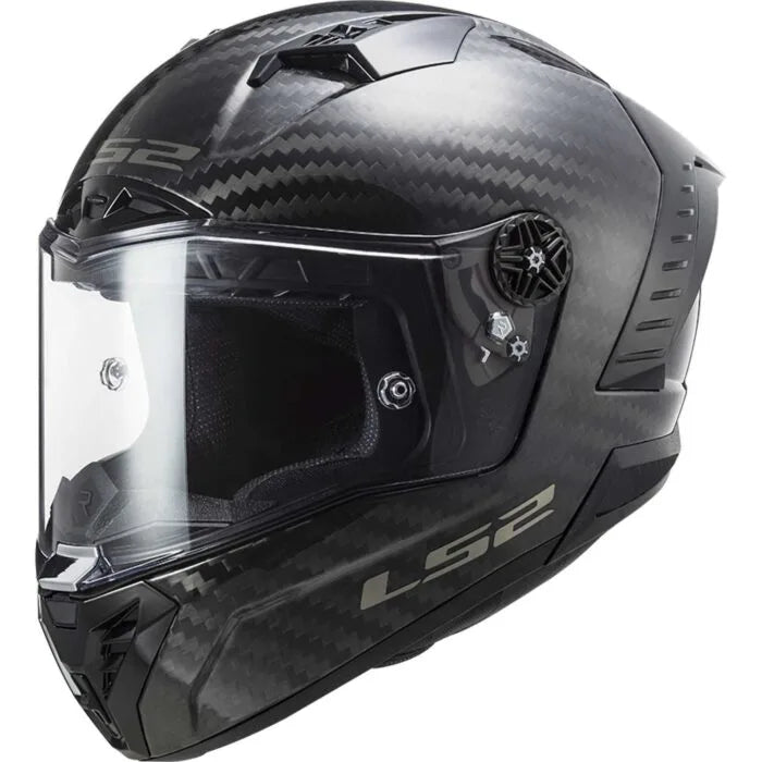 Black motorcycle helmet with clear visor FIM Certified, Ls2 Ff805 Thunder Carbon Full Face Bike Helmet Black Gloss color, Best Black Helmet in India, Safest Helmet for Indian Roads
