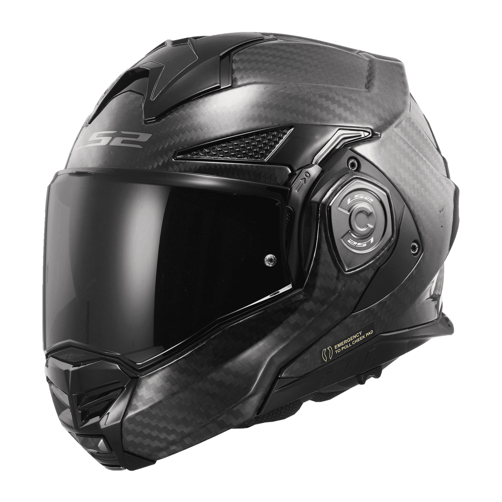 LS2 FF901 Advant X Solid Carbon – 100% Carbon Flip‑Up Modular Helmet | Ece 22.06 & ISI Certified, Best Helmet in India, Safest Helmet in India for Bike Riders, Premium Helmet in India, Road trips, long touring, modular helmet in india