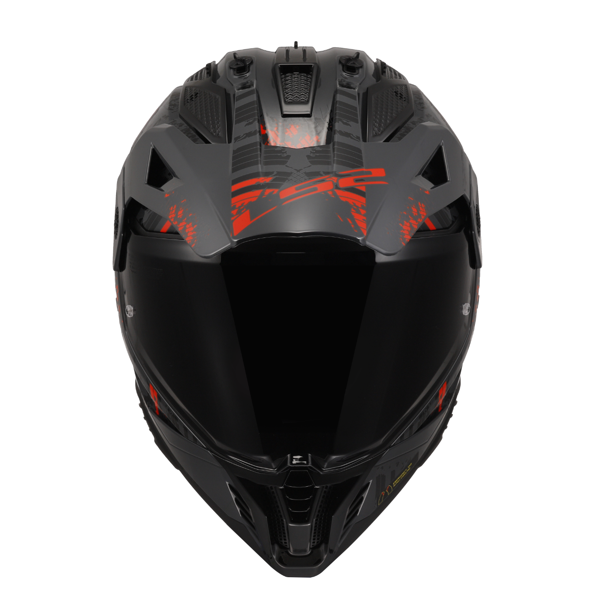 LS2 MX436 Pioneer II Crazy Dual Sports Helmet in Black Red Color, Best Helmets in India for Bike Riders, Best Helmet for Road Trips, Long Touring, Adventure tours