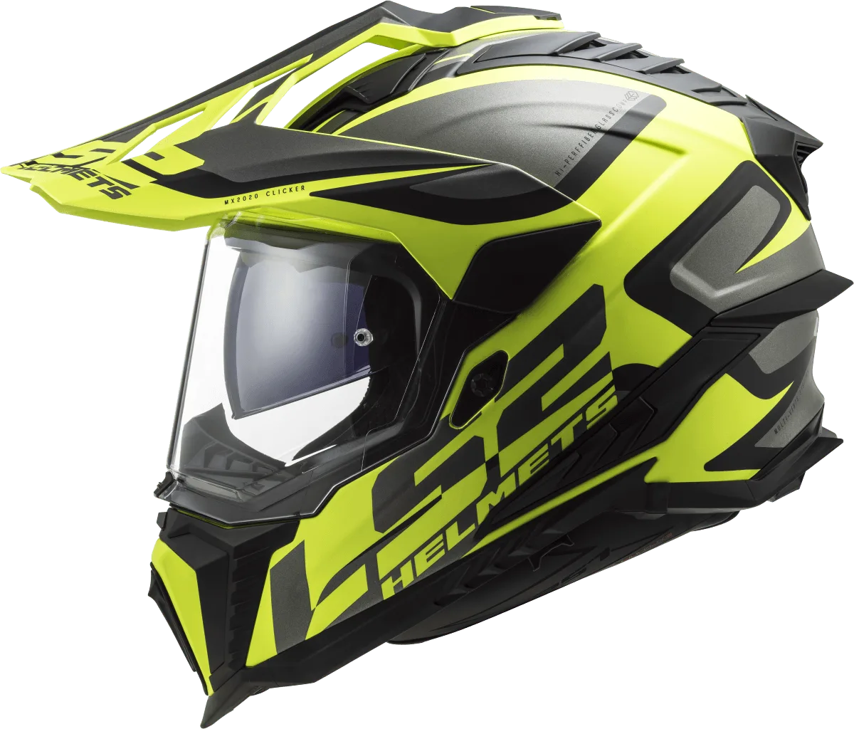 Ls2 Mx701 Explorer Alter Matt Black H-V Yellow Dual Sports Helmet, Best Motorcyle Bike Helmet in India