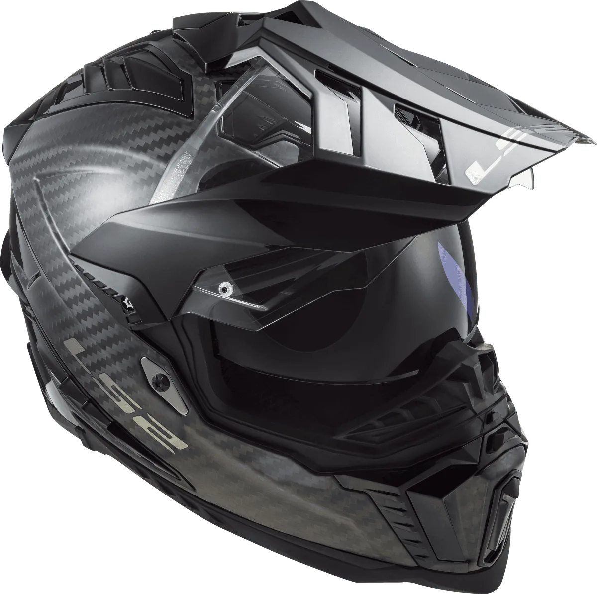 Ls2 Mx701 Explorer Carbon Solid Gloss Black Dual Sports Helmet, Best stylish helmet in india, helmet for tvs hiness, triumph, bmw, yamaha, pulsar, jawa, royal enfield motorcycle bikes in india