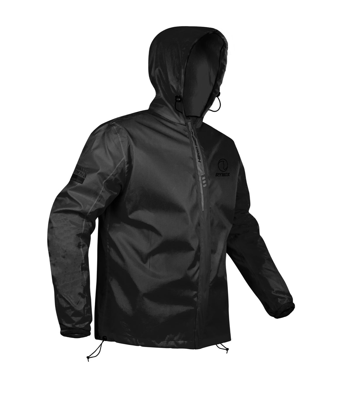 RYNOX H2Go Pro 3 Rain Jacket in Black Color - Premium Waterproof Riding Gear in India for Motorcycle Bike Riders specially designed for long touring or road trips on Indian Bikes to protect against heavy monsoon rains