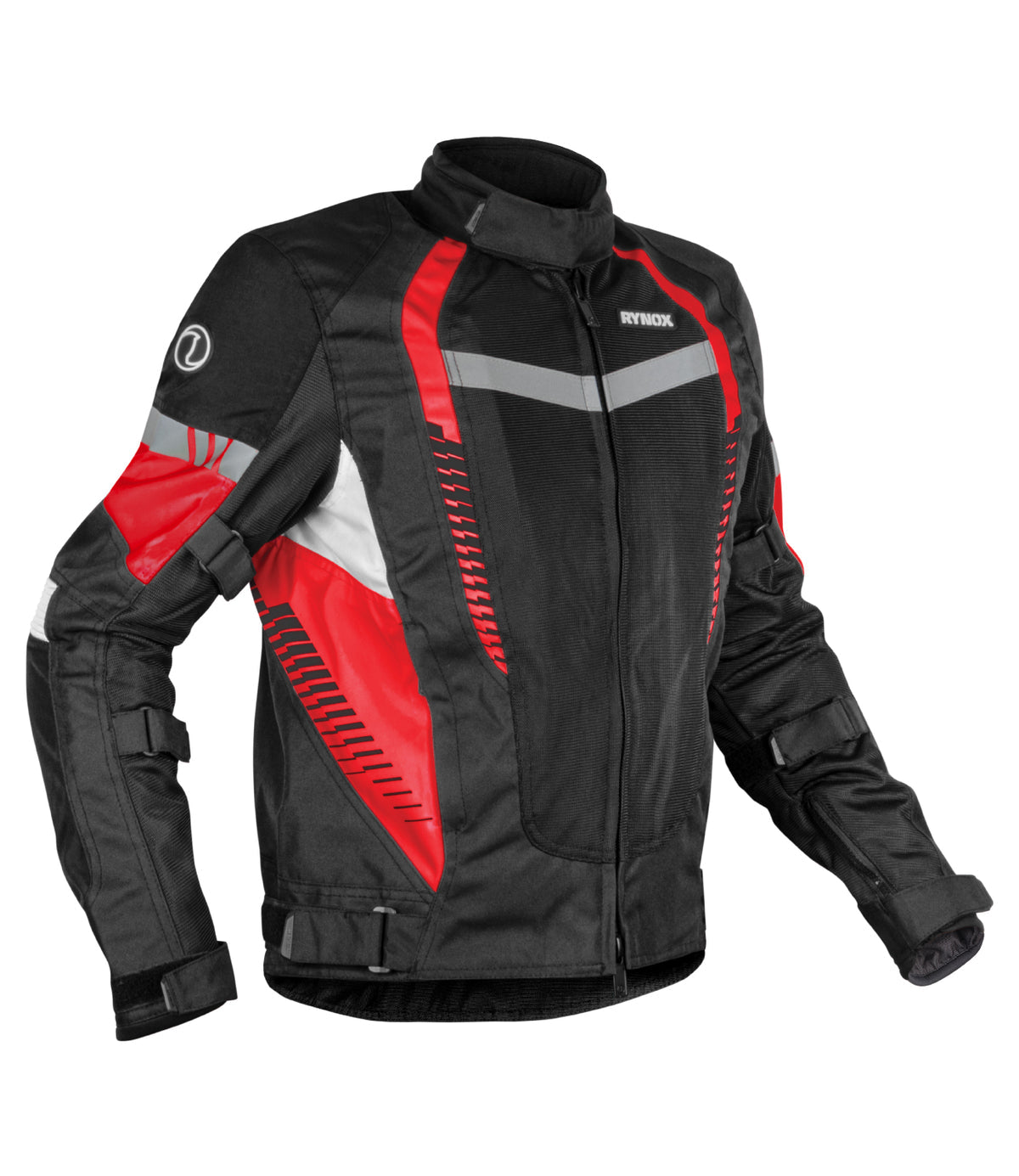 RYNOX Tornado Pro 4 Riding Jacket - CE Level 2 Certified Class A Black Red Touring Jacket for Bikes in India, Best Riding Jacket for indian motorcycle for road trips. Best Rynx Riding gear in India.