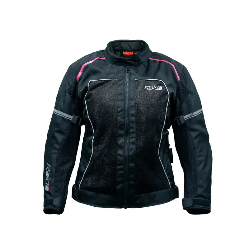 Raida Empress Womens Riding Jacket in Black Pink Color – Bike Jacket for female riders with Ce Level 2 Armored Protection, Womens Bike Jacket is Tailored Fit For Female Riders, Best womens riding jacket for long touring, road trips and long bike rides
