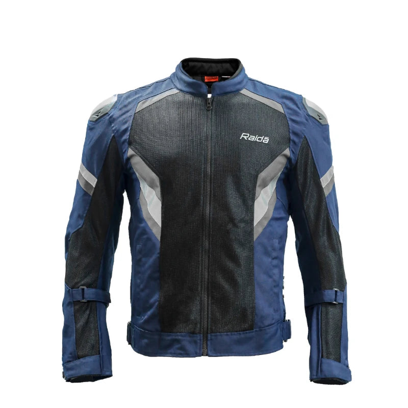 Raida Frigate Riding Jacket Navy Blue – Ce Level 2 Armored Mesh Jacket With Metal Sliders, Best Riding Jacket in India, Best Mesh Jacket in India for bike rikders