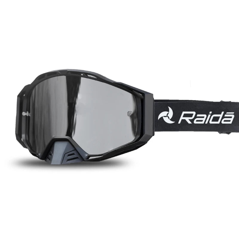 Raida Trailcraft Eyewear Anti-Fog Goggle with silver visor – Ce Certified Uv400 Goggles With Otg Fit For Off-Road Riders, Best Goggles for Bike Riders, Best Anti Fog Goggles in India, Goggles for Long touring, road trips, long tours, Riding Goggles for indian bikes
