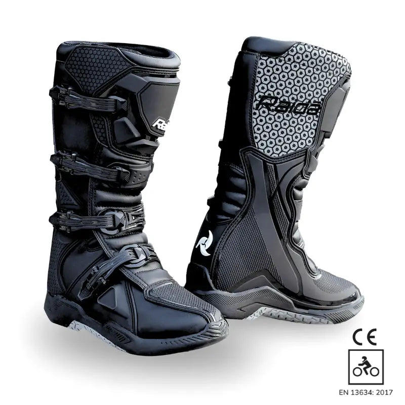 Raida Trailcraft Off-Road Motorcycle Riding Boots in Black Color – Ce Level 2 Certified Adventure Protection, Best Riding Boots in India, Top Boots for Off road riding, Dirt Bikes