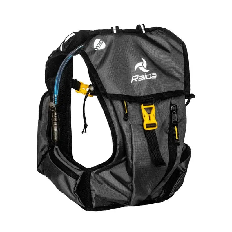 Raida Ultra Hydration Backpack in Grey Color – 5L Cargo Luggage With 2L Bladder & Insulated Tube, Best Hydration Backpack in India, Best water bag for Bike Riders, Hydration Bag for Riders for Long Touring, Road Trips, Bike Riding