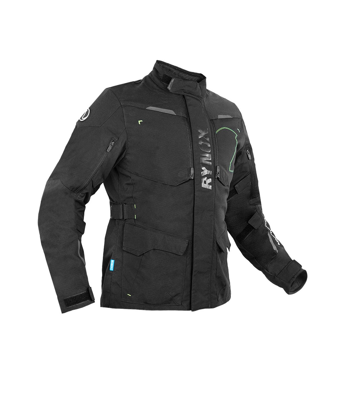 Rynox Advento Pro ADV Riding Jacket in Black Color | CE Level 2 Protection, Lightweight & All-Terrain Touring Jacket, Best Riding Jacket in India for Bike Riders for Indian Roads, Best Touring Jacket for Road Trips and Long Touring specially designed for Indian Motorcycle Bikes