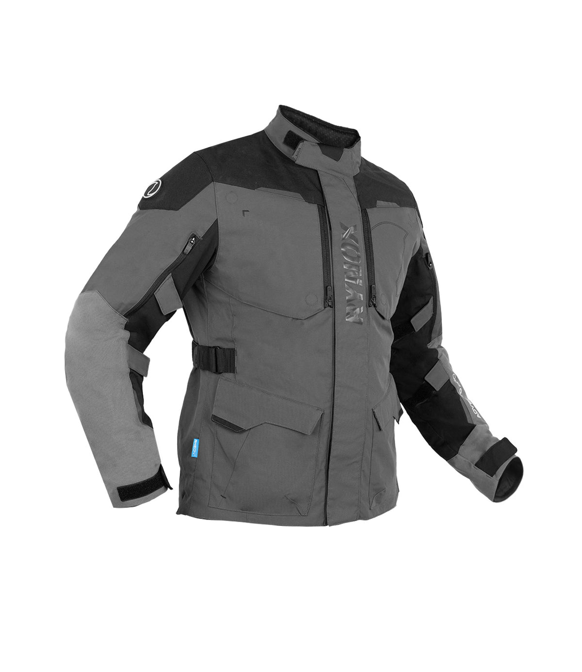 Rynox Advento Pro ADV Riding Jacket in Black Grey Color | CE Level 2 Protection, Lightweight & All-Terrain Touring Jacket, Best Riding Jacket in India for Bike Riders for Indian Roads, Best Touring Jacket for Road Trips and Long Touring specially designed for Indian Motorcycle Bikes