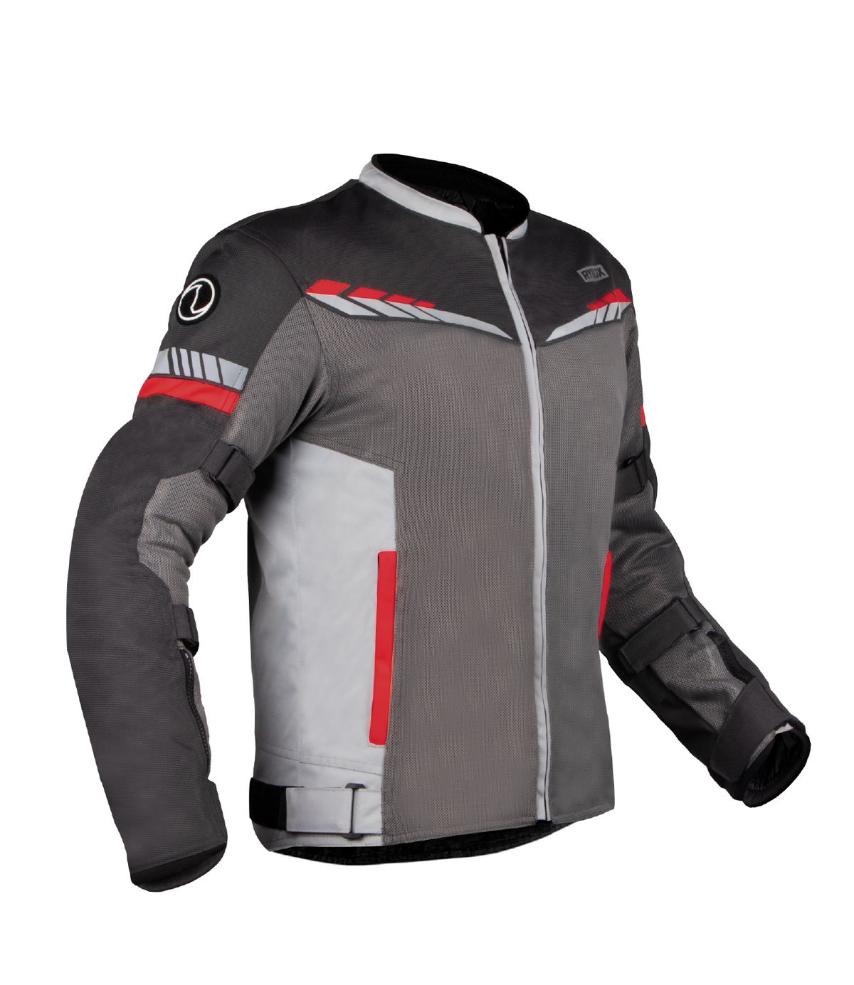 Rynox Air GT 4 Mesh Jacket in Grey Red Color - CE Level 2 Certified Class A Sporty Riding Jacket for Commutes and Adventures, Best Riding Jacket under 8k, Best Mesh Jacket in india safe for indian roads and best for road trips, Rynox Riding Jacket for men for Indian Bikes and all motorcyles in India