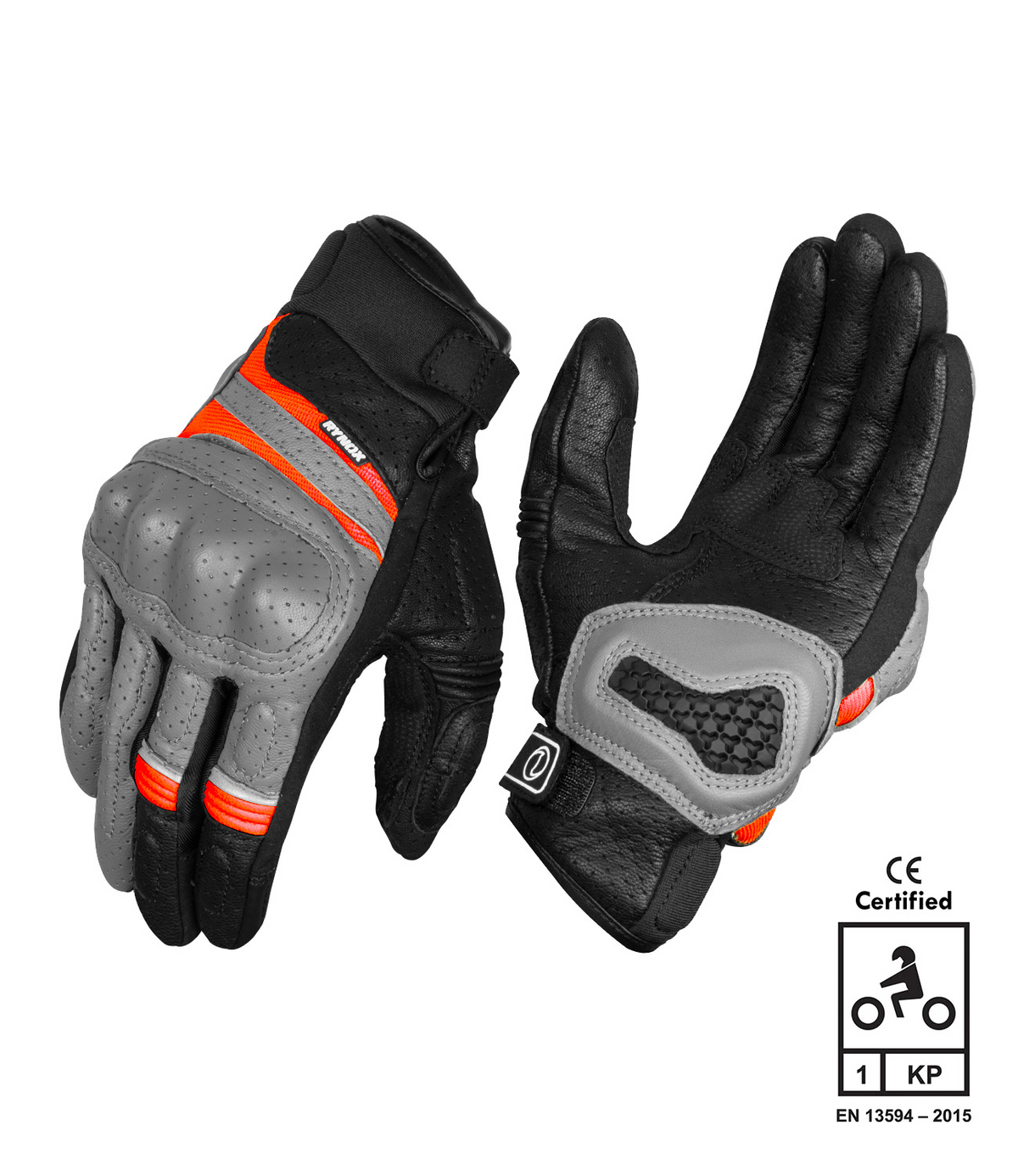 Rynox Air GT SP Touring Gloves Black Grey Orange - All-Rounder CE Certified Motorcycle Riding Gloves, Best Riding Gloves in India, Rynox Riding Gloves under 3000, Best quality bike gloves for safe riding for indian motorcycles