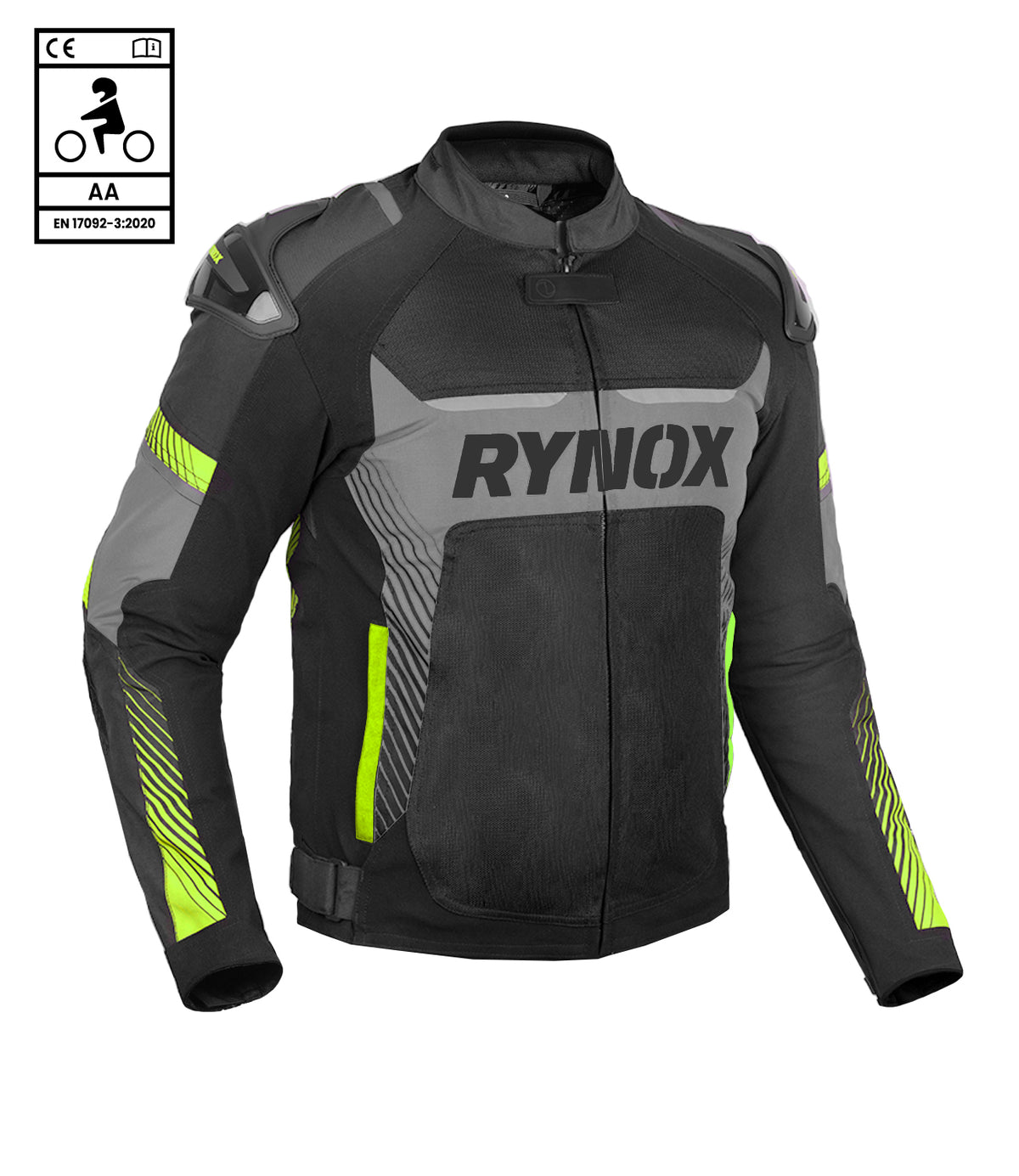 Rynox Apex Evo Riding Jacket in Black Yellow | CE Certified Class AA Rated Supersport Jacket with RHEON Level 2 Armor, Best Riding Jacket in India, Best Riding Jacket in India under 15000, Bike Jacket for sport riding, road trips and long touring, Sports jacket for indian sports bikes designed for indian roads