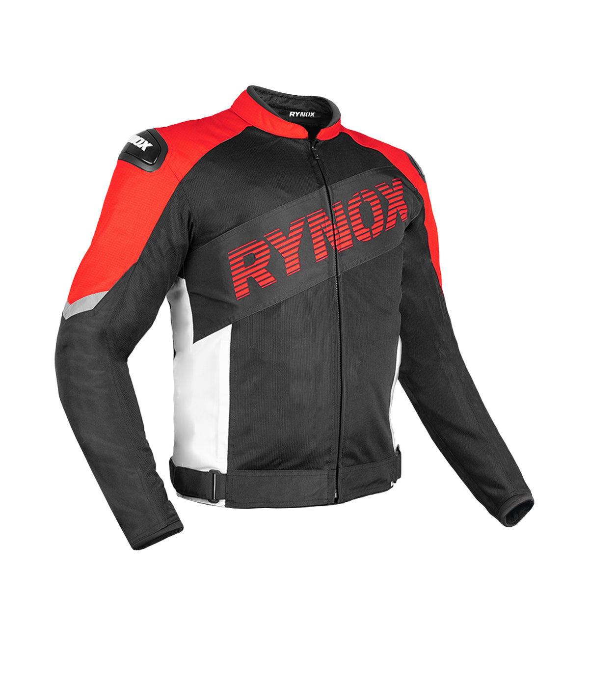 Rynox DELTA GT Sports Riding Jacket in Red Black Color | CE Level 2 Protection, Moto Sport Touring & Summer Mesh Ventilation, Best Riding Gear in India, Best Riding Jackets for Bike riders made for Indian Roads. Motorcycle Jackets for Long touring and road trips