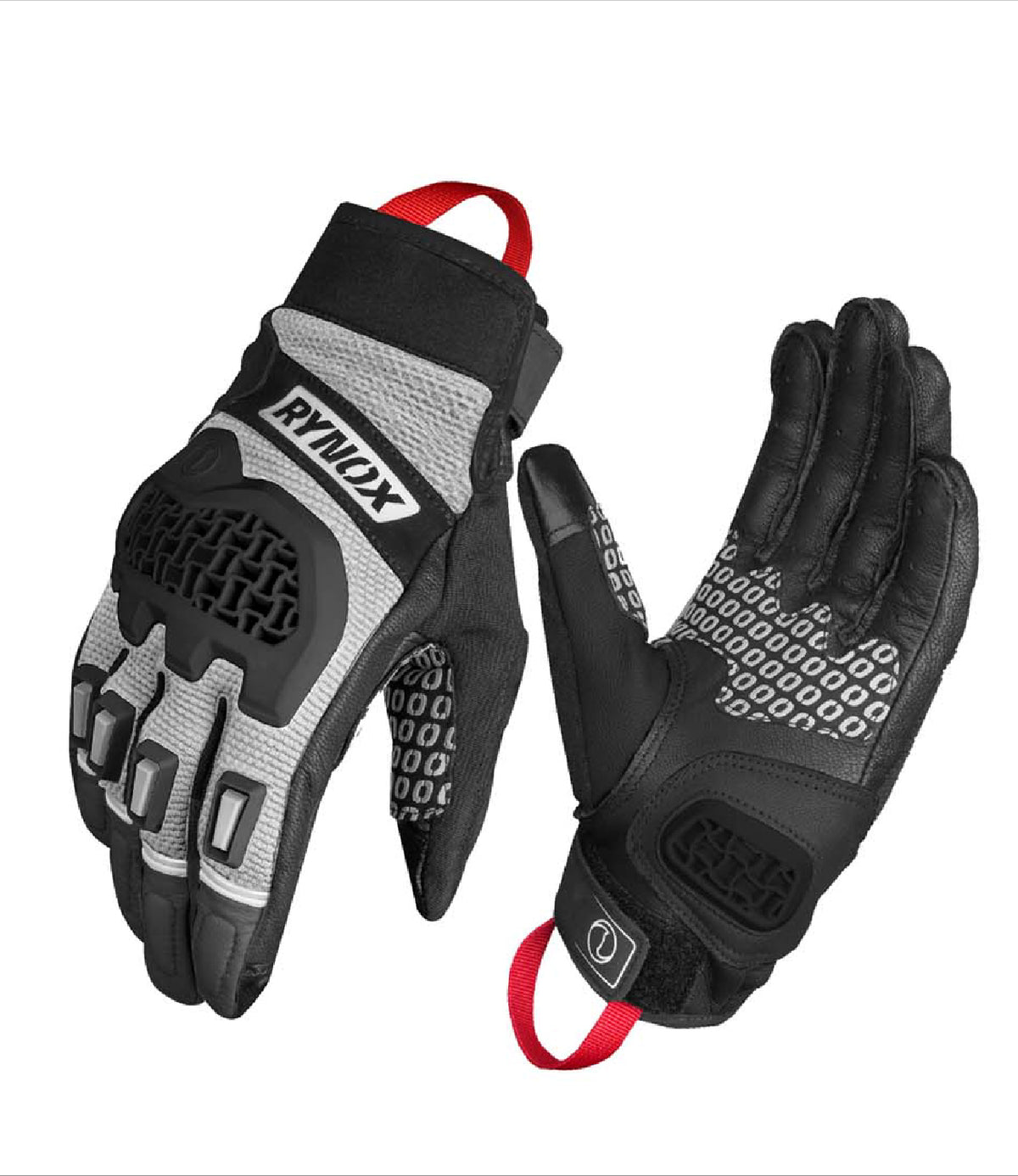 Rynox Gravel Dualsport Riding Gloves in Granite Grey Color - Motocross, Off-Road riding gloves, Best riding gloves in india for off road bikes like impulse, Riding gloves for dirt bike motorcycle