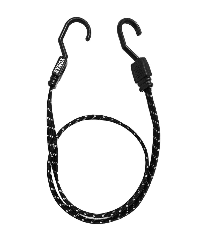 Rynox Gripper Bungee Cords Black color - Secure, Reflective, & Adaptable Straps, Luggage Straps for Bike Riders, Best Bungee Cords for Bikes in India.