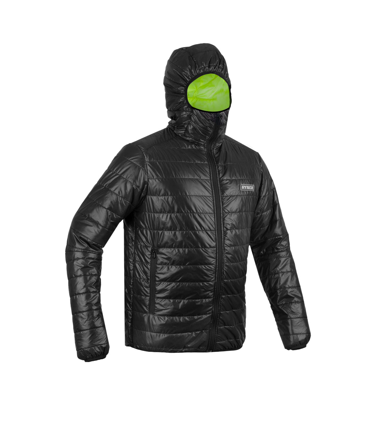 Rynox Surge Winter Motorcycle Jacket - Black Bomber Jacket for Bike Riders, Lightweight Winter Layer Puffer Riding Jacket for Indian Riders made for cold weather and Indian roads, specially used for long touring during winters and road trips