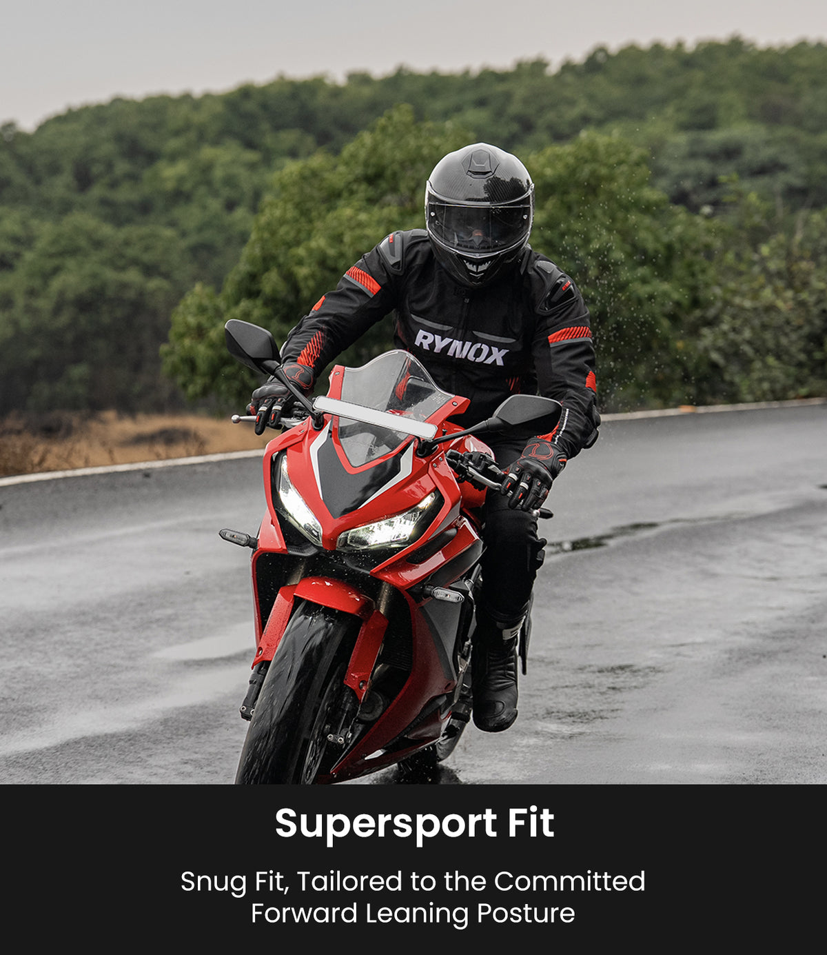 Rynox Apex Evo Riding Jacket in Black Red | CE Certified Class AA Rated Supersport Jacket with RHEON Level 2 Armor, Best Riding Jacket in India, Best Riding Jacket in India under 15000, Bike Jacket for sport riding, road trips and long touring, Sports jacket for indian sports bikes designed for indian roads