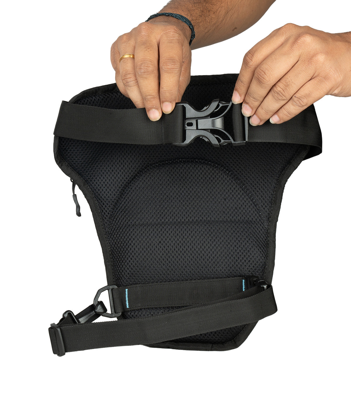 Rynox Pod Thigh Bag 5L Black - Durable & Versatile Riding Luggage Utility Bags, Best Thigh Bag in India for Bike Riders for long touring and road trips, Specially designed for Indian Bikes