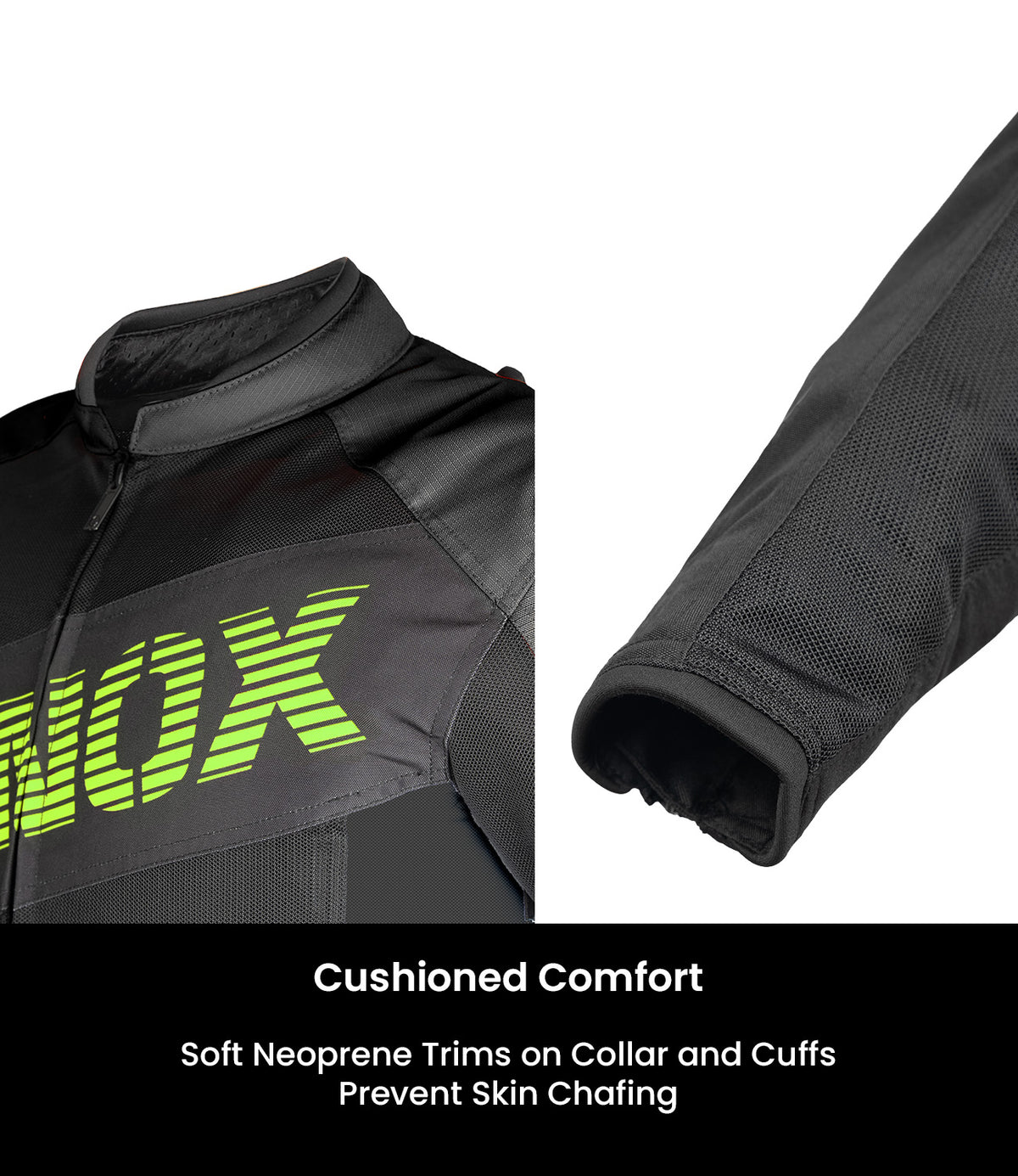 Rynox DELTA GT Sports Riding Jacket in Black Green Color | CE Level 2 Protection, Moto Sport Touring & Summer Mesh Ventilation, Best Riding Gear in India, Best Riding Jackets for Bike riders made for Indian Roads. Motorcycle Jackets for Long touring and road trips