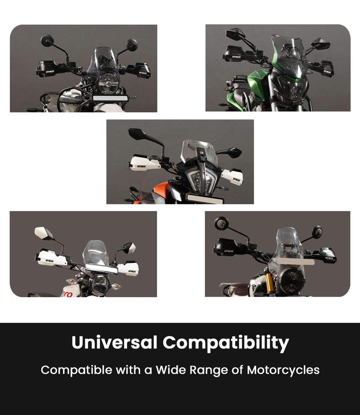 Rynox Defender Pro Handguard - Full Wrap Motorcycle Knuckle guard with Modular Sliders, Best hand guard for bikes in India, Best knuckle guards for Indian Bikes, Best Bike Accessories in India for hand protection made for urban riding, long touring and road trips