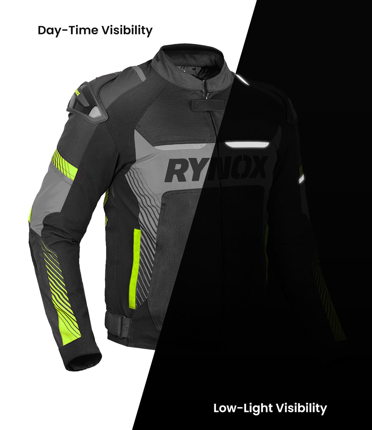 Rynox Apex Evo Riding Jacket in Black Yellow | CE Certified Class AA Rated Supersport Jacket with RHEON Level 2 Armor, Best Riding Jacket in India, Best Riding Jacket in India under 15000, Bike Jacket for sport riding, road trips and long touring, Sports jacket for indian sports bikes designed for indian roads
