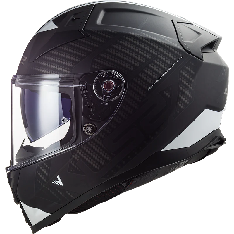 LS2 Full Face Helmet FF811 Vector II Splitter Matt Black White