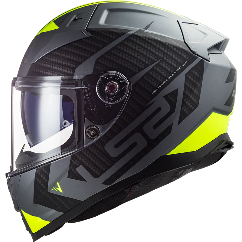 LS2 Full Face Helmet FF811 Vector II Splitter Matt Black Neon