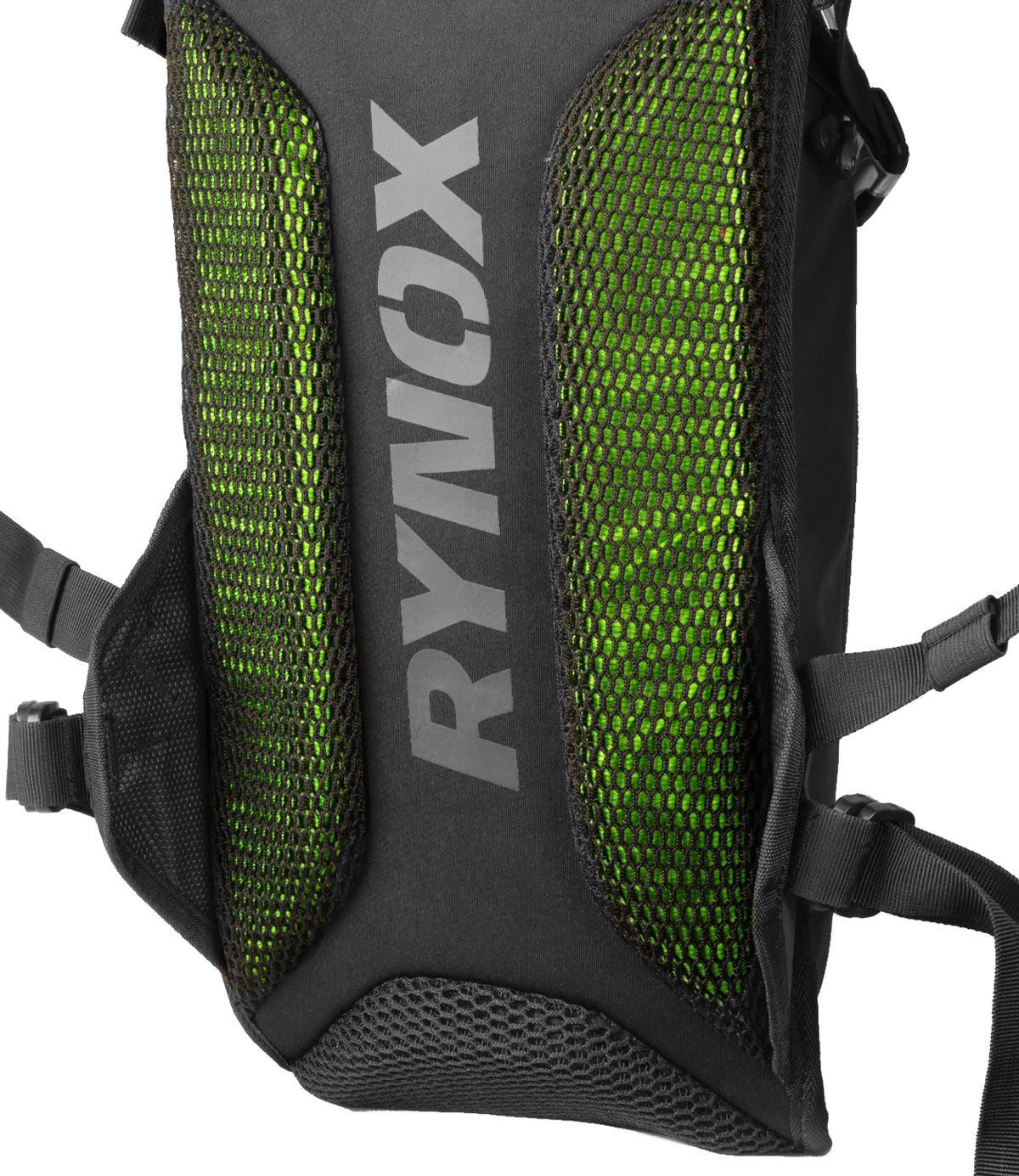 Rynox Navigator Hydration Backpack in Black Green color - Versatile Outdoor Adventure Gear, Durable & Hydration-Ready, Best Hydration Backpack sack in India for long touring, road trips and adventure tours,