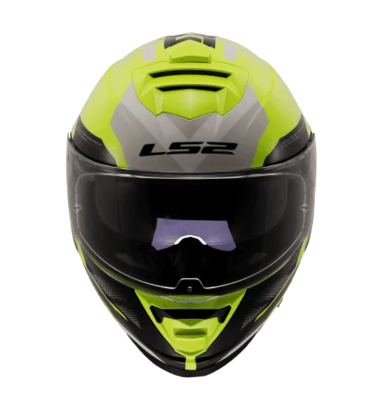 LS2 Storm 2 Kronos Full Face Helmet, Best Affordable Race Helmet in India, Clear Visor Stylish Graphics Helmet safe for indian roads, Top LS2 Helmet in Yellow White Color for Indian Motorcycle Bikes like Royal Enfield, KTM, Yezdi, Pulsar, Triumph,