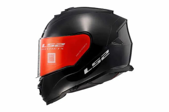 LS2 Storm 2 Full Face Helmet, Best Affordable Race Helmet in India, Clear Visor Stylish Helmet safe for indian roads, Top LS2 Helmet in Gloss Black Color for Indian Motorcycle Bikes like Royal Enfield, KTM, Yezdi, Pulsar, Triumph,