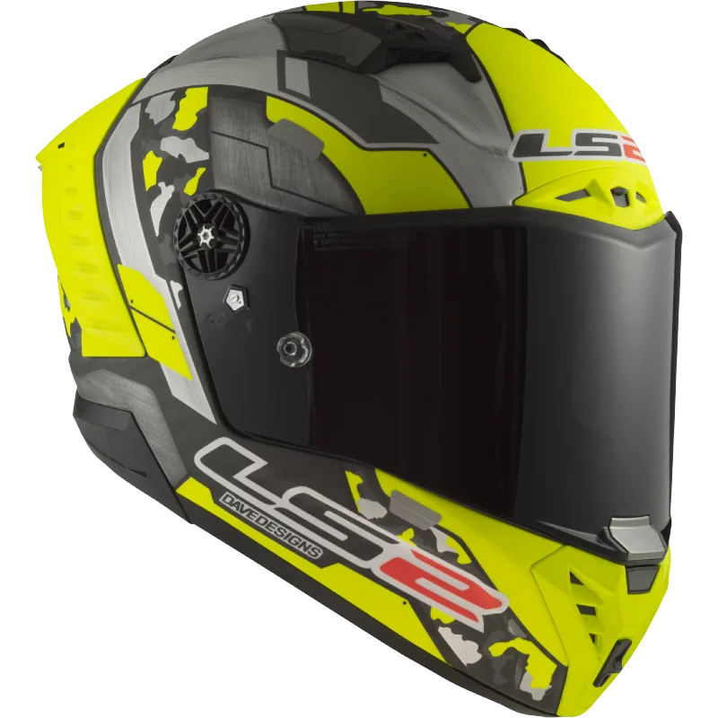 Best LS2 Yellow Helmet in India made of Carbon Fiber, Safest Helmet in India, ISI certified Stylish Grey Yellow Helmet which is Racing ready with Best look