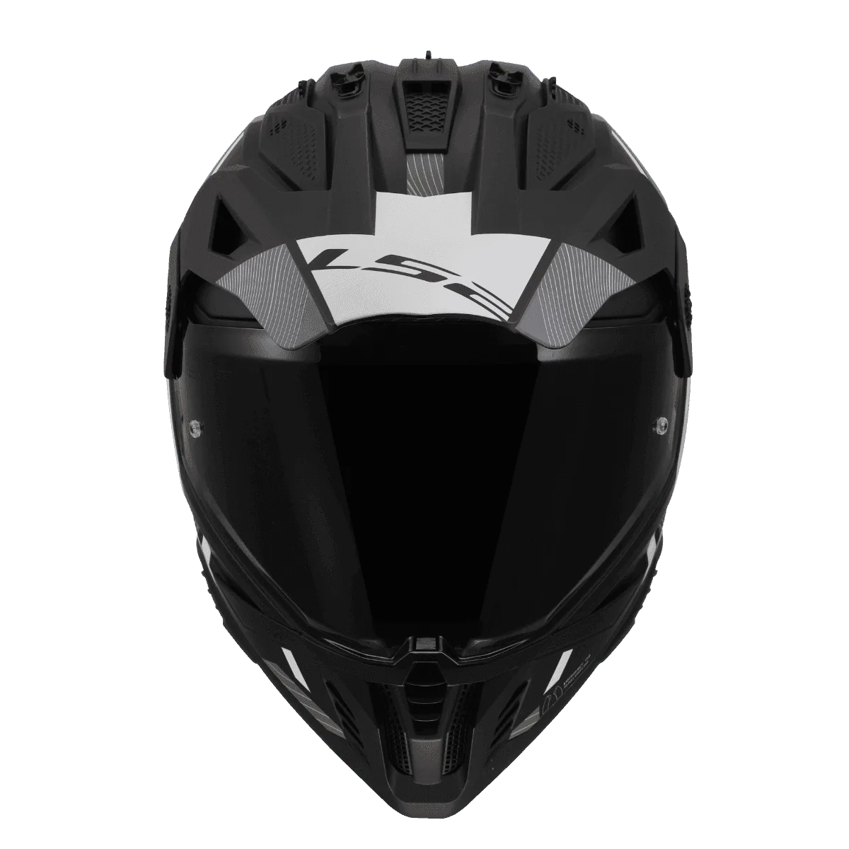 Ls2 Mx436 Pioneer 2 Hill Matt Black White Dual Sports Helmet, Best LS2 helmet in India, Best Black Helmet for Bike Motorcycle like r15, yamaha, ktm