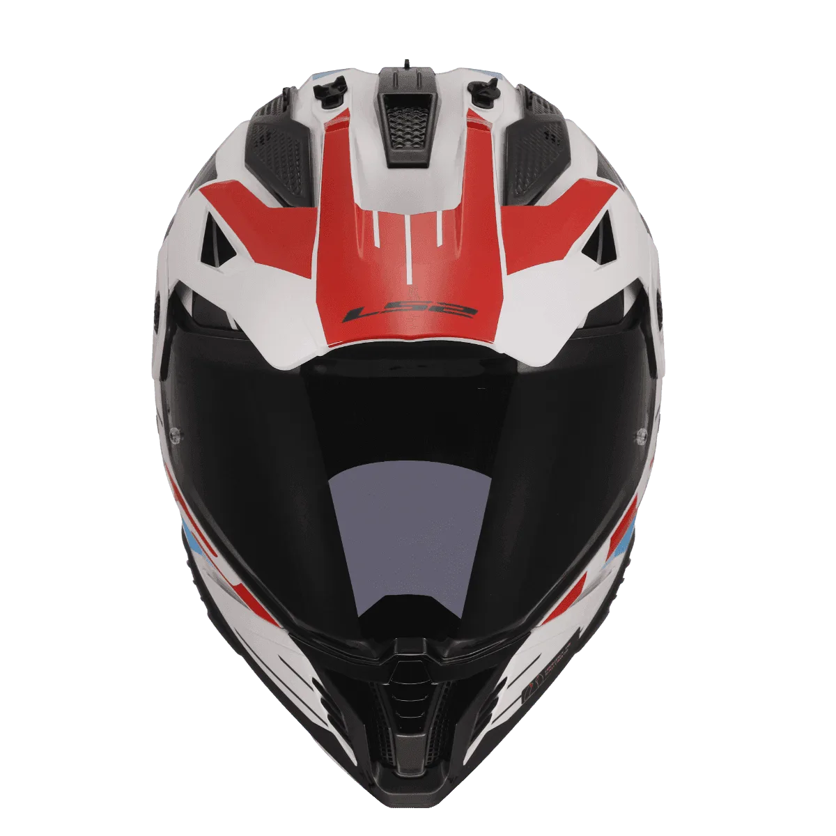 Ls2 Mx436 Pioneer 2 Namib White Blue Red Dual Sports Helmet, Best Motorcycle Bike Helmet in India