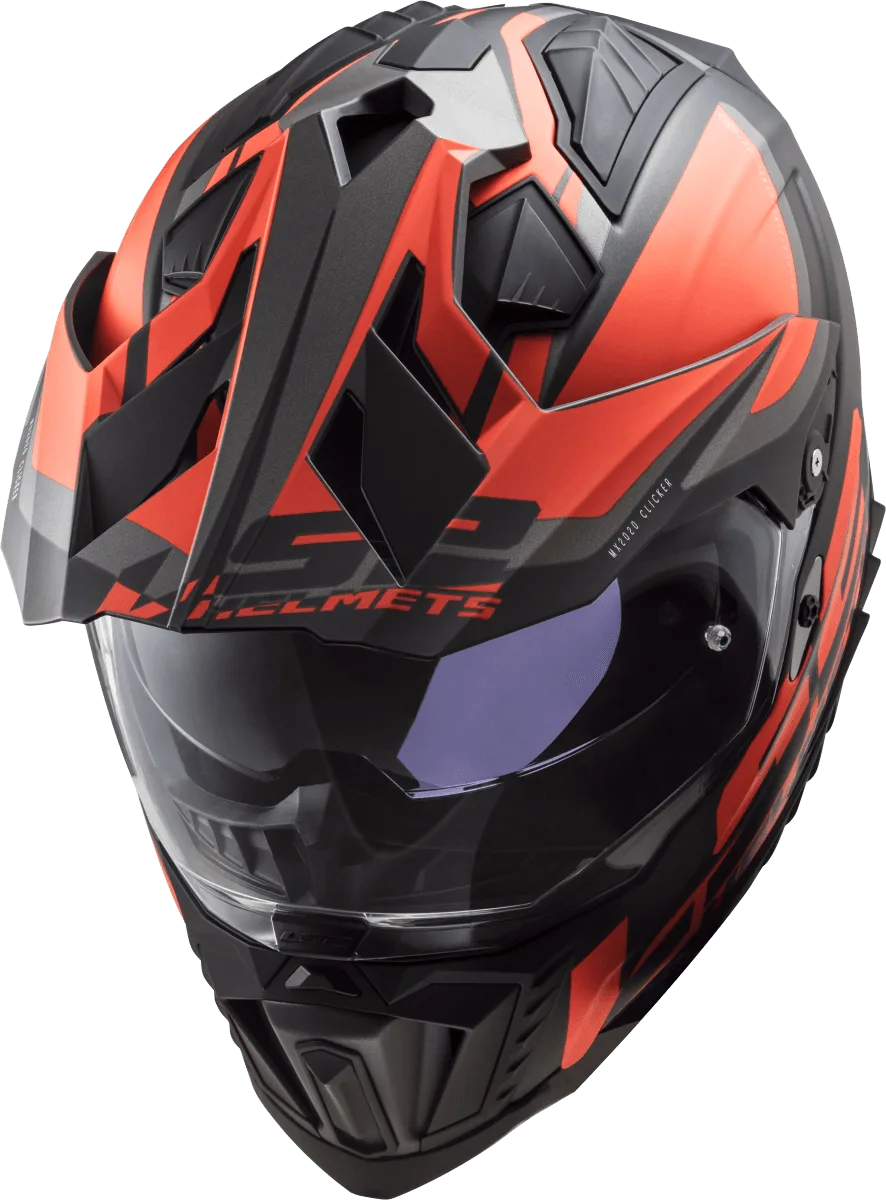 Ls2 Mx701 Explorer Alter Matt Black Fluo Orange Dual Sports Helmet, best motorcycle bike helmet in india