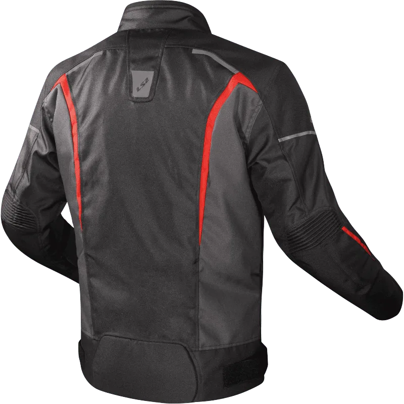 Ls2 Riding Jacket Sepang Black Grey Red Stylish Mesh Jacket for Motorcycle Bike, Best Riding Jacket in India