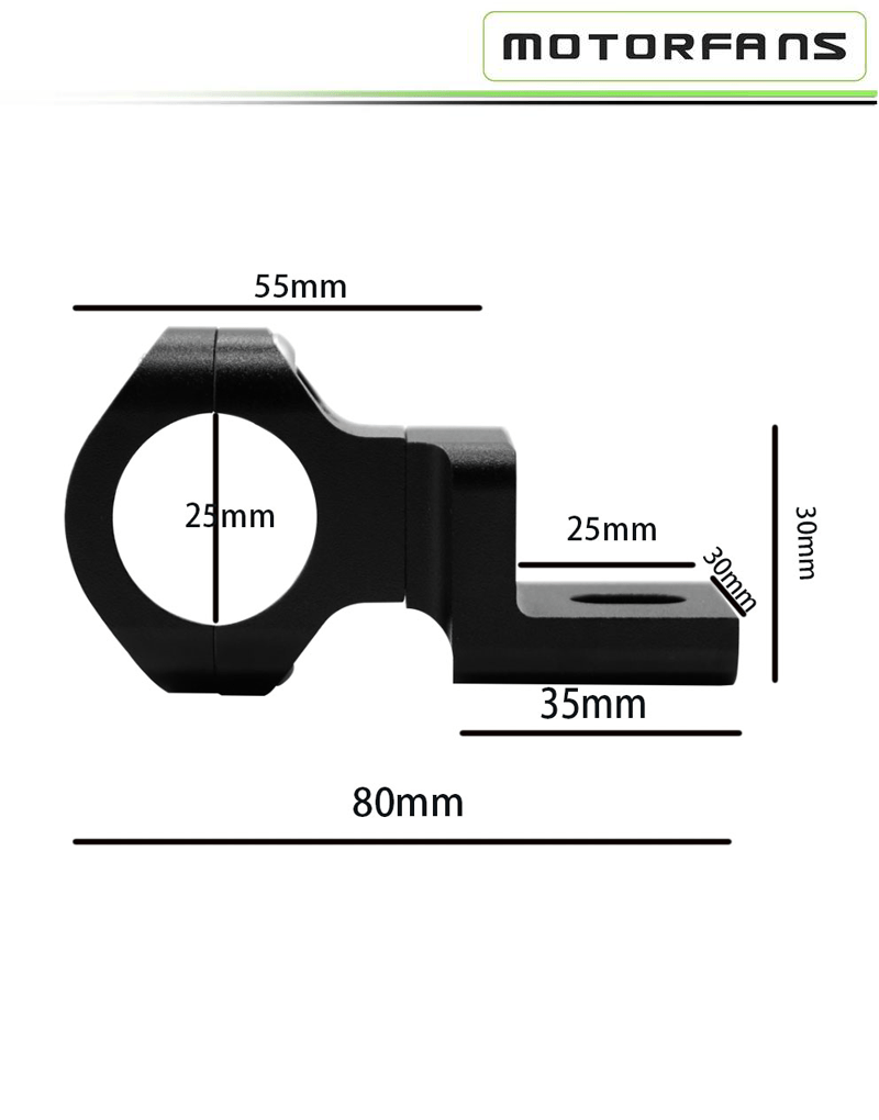 Motorfans Premium Clamps for Auxiliary Light Mounting