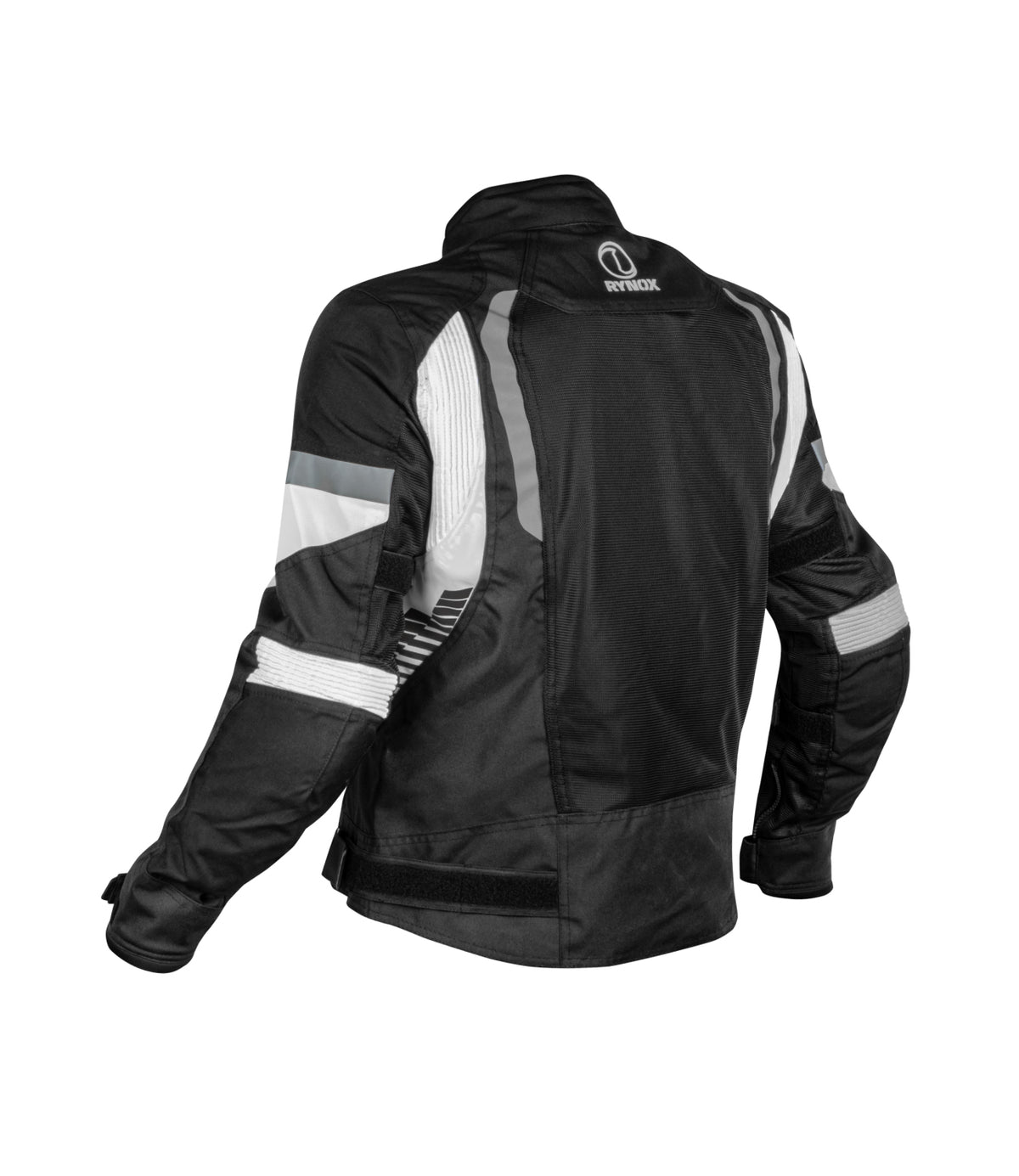 RYNOX Tornado Pro 4 Riding Jacket - CE Level 2 Certified Class A Black White Touring Jacket for Bikes in India, Best Riding Jacket for indian motorcycle for road trips. Best Rynx Riding gear in India.