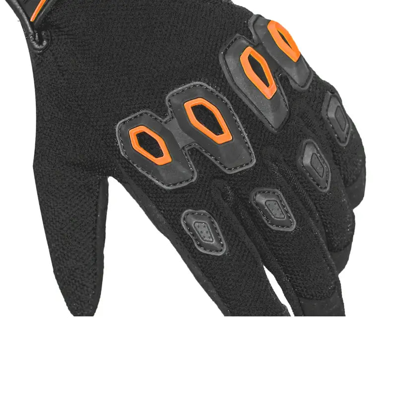 Raida Avantur Mx Riding Gloves in Black Orange Color– Lightweight, Breathable Off-Road & Street Gloves for Bike Riders, Best Riding Gloves in India for Indian Roads, Road Trips and Long touring, Best Gloves for Off Road Bikes