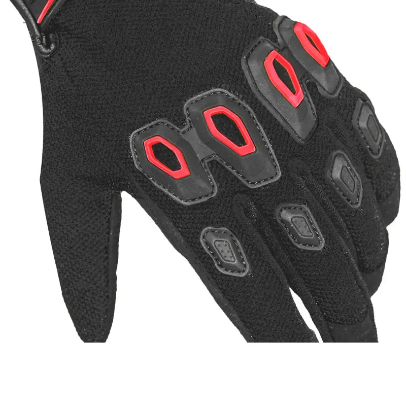 Raida Avantur Mx Riding Gloves in Black Red Color– Lightweight, Breathable Off-Road & Street Gloves for Bike Riders, Best Riding Gloves in India for Indian Roads, Road Trips and Long touring, Best Gloves for Off Road Bikes