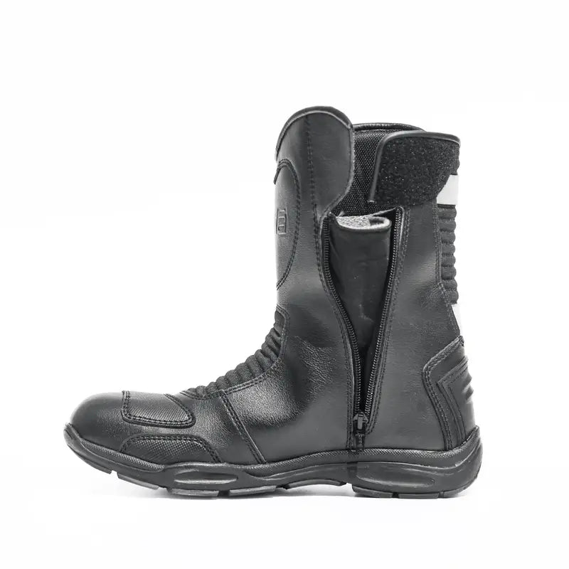 Raida Discover Motorcycle Riding Boots in Black Color – Water-Resistant, Tall Touring Boots With Isi Safety, Best Riding Boots in India for Bike Riders, Long Touring, Road Trips