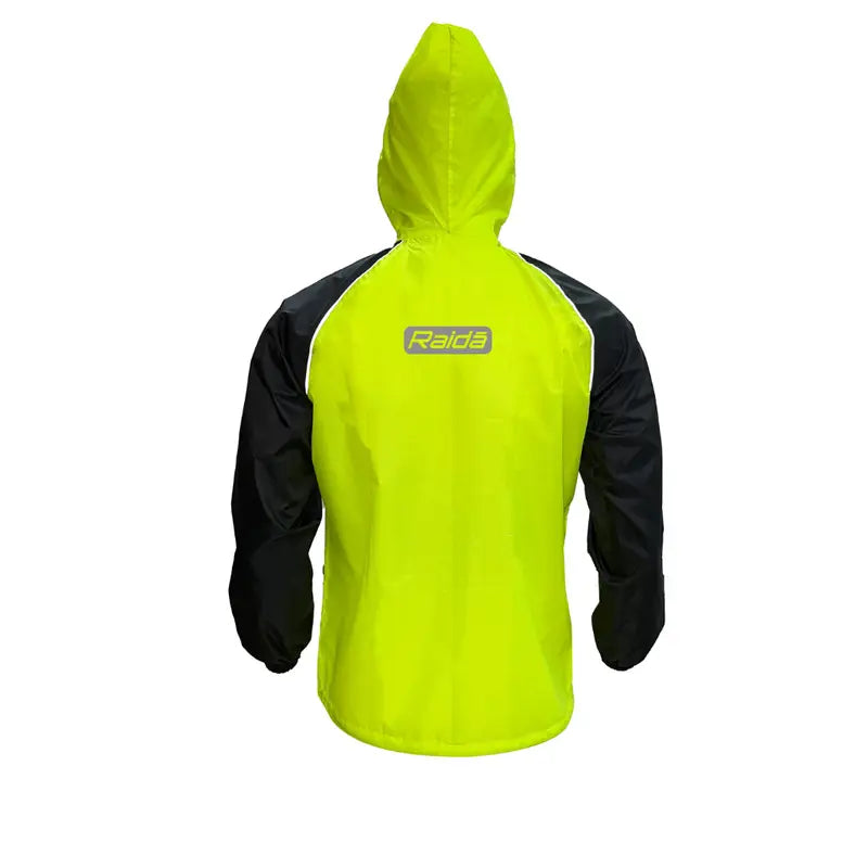 Raida Drymax Rain Jacket in YEllow Hi Viz Color – 10K Waterproof Riding Raincoat With Reflective Piping, Best Raincoat for Bike Riders in India, Best Rain Jacket in India for Monosoon, Long touring, road trips, Best Rain Jacket Performance Layer for Riders