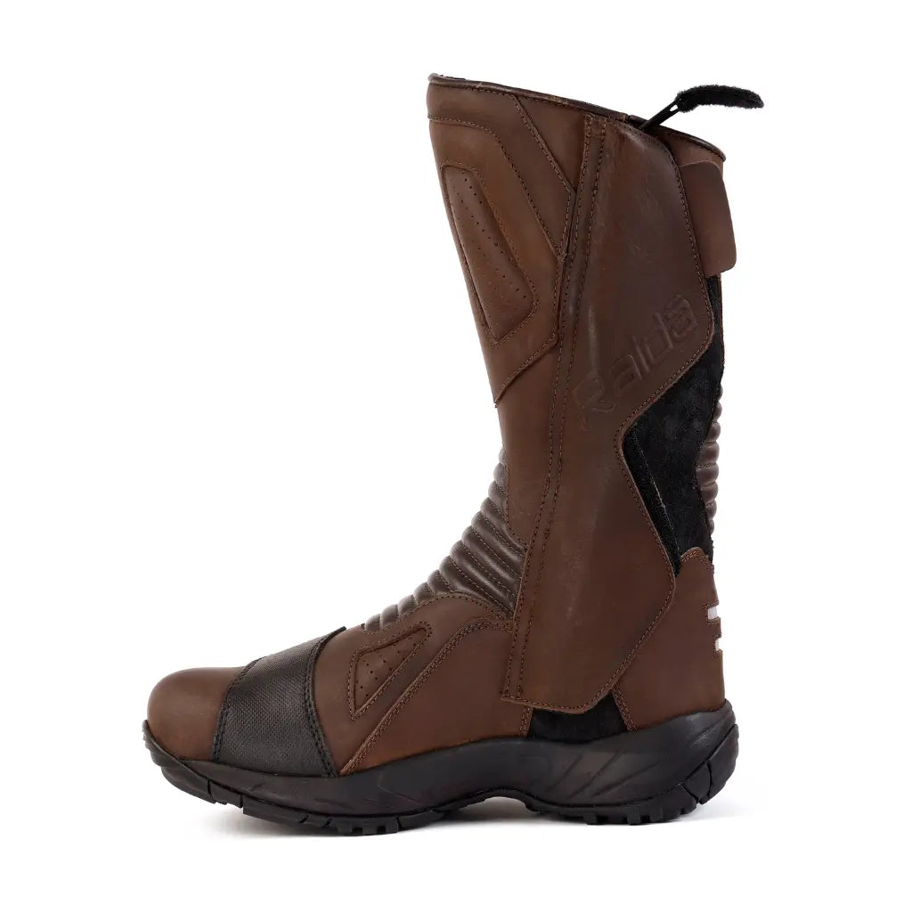 Raida Explorer Riding Boots in Brown Color – Waterproof, ISI-Certified Adventure Touring Boots, Best Waterproof Boots for Bike Riders, Best Riding Boots  in India for Road Trips on Indian Roads, Best Boots for Long Touring and Monsoon and Rainy season