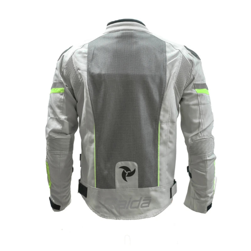 Raida Frigate Riding Jacket in Grey Color– Ce Level 2 Armored Mesh Jacket With Metal Sliders, Best Riding Jacket in India, Best Mesh Jacket in India for bike rikders