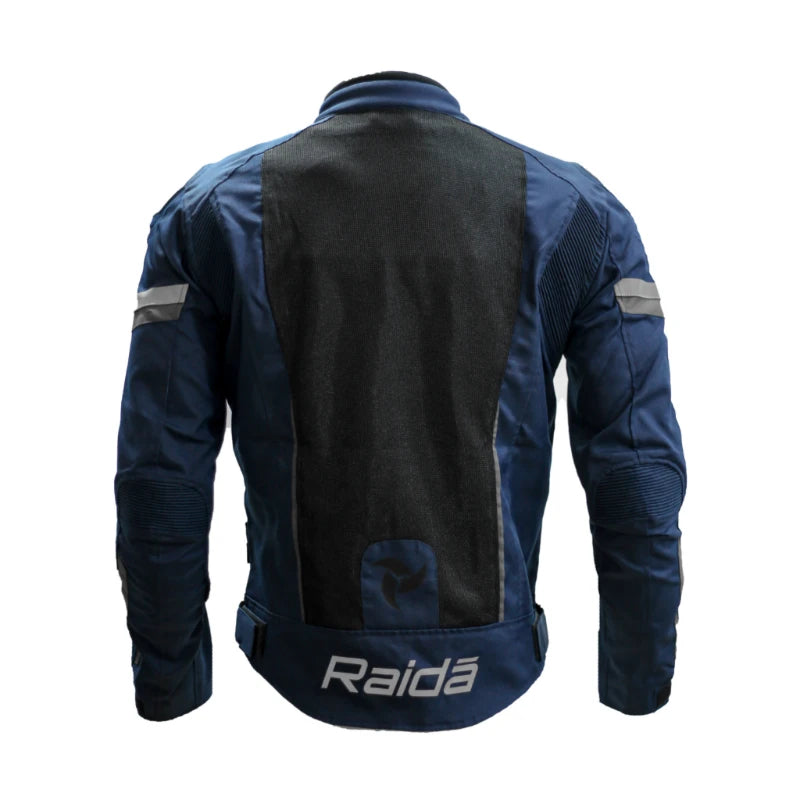 Raida Frigate Riding Jacket Navy Blue – Ce Level 2 Armored Mesh Jacket With Metal Sliders, Best Riding Jacket in India, Best Mesh Jacket in India for bike rikders