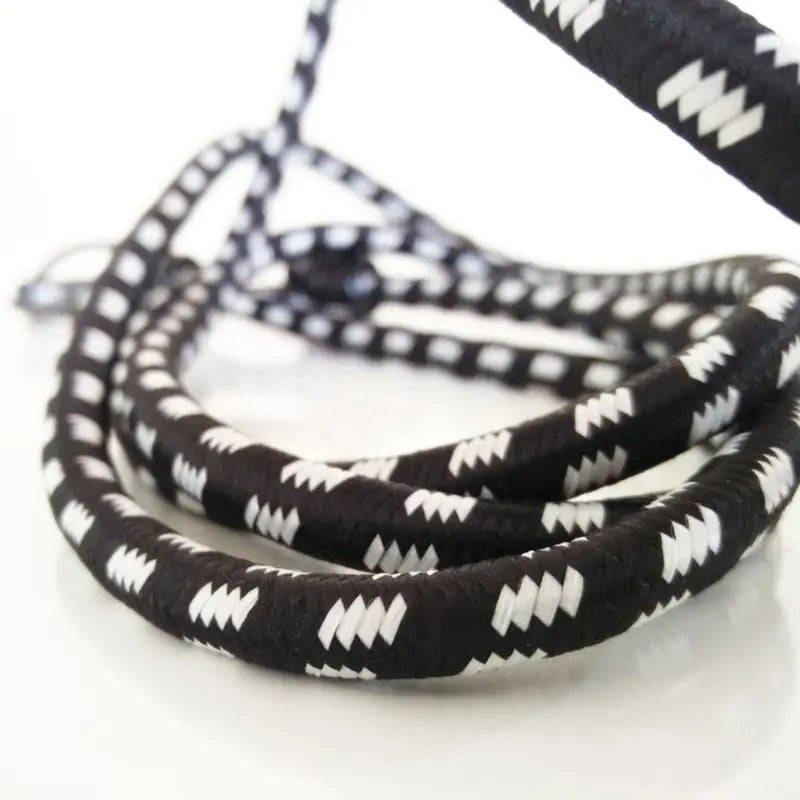 Raida Luggage Utility 8ft Heavy-Duty Premium Bungee Cord in Black White Color| 10mm Thick, High Visibility, Anti-Rust Hooks, Raida Bungee Cords, Best Bungee Cords for Luggage hooking for bike riders, Luggage Accessories for bike riders,