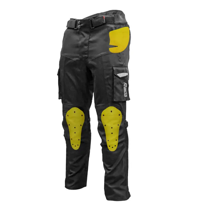 Raida Rover Riding Pants in Black Color – Ce Level 2 Armored, All-Weather Touring Pants, Best Riding Pants for Long touring, bike rides, Winter, Monsoon, Waterproof Bikes Pants, All Safety Protection