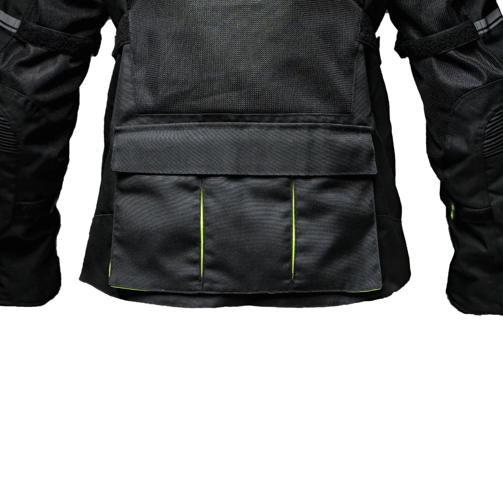 Raida Rover Touring Jacket Black Yellow Color – Ce Level 2 Armored, All-Season Motorcycle Riding Jacket, Best Riding Jacket for Bike Riders, Best Riding Jacket for long Touring, Road Trips, Raida Riding Jacket for Indian Roads